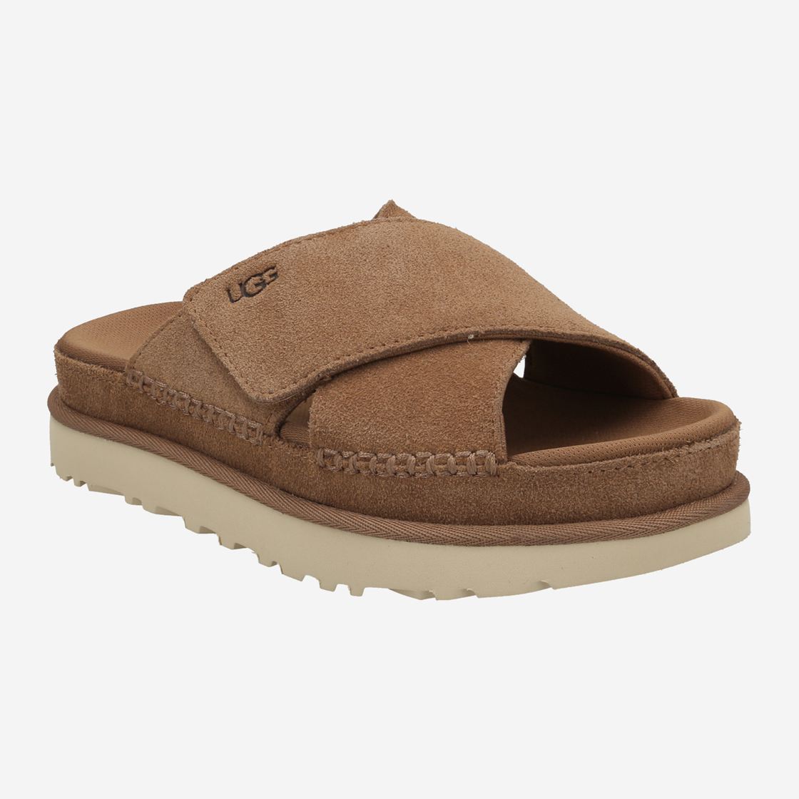 UGG australia GOLDENSTAR CROSS SLIDE - Braun - Frontansicht