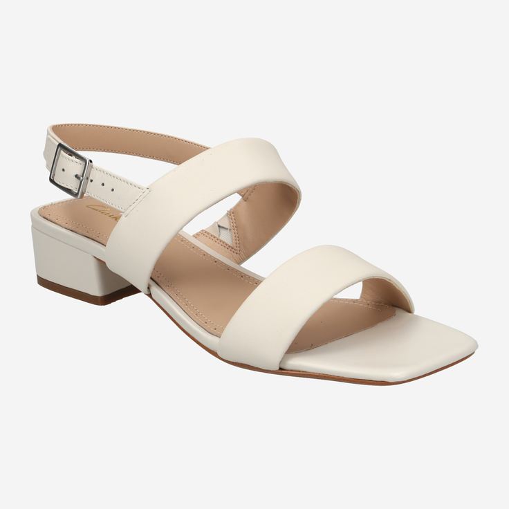 Clarks Seren25 Strap - Weiß - Frontansicht