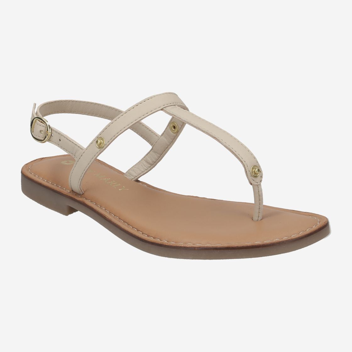 Hey Marley BASE SANDAL - Beige - Frontansicht