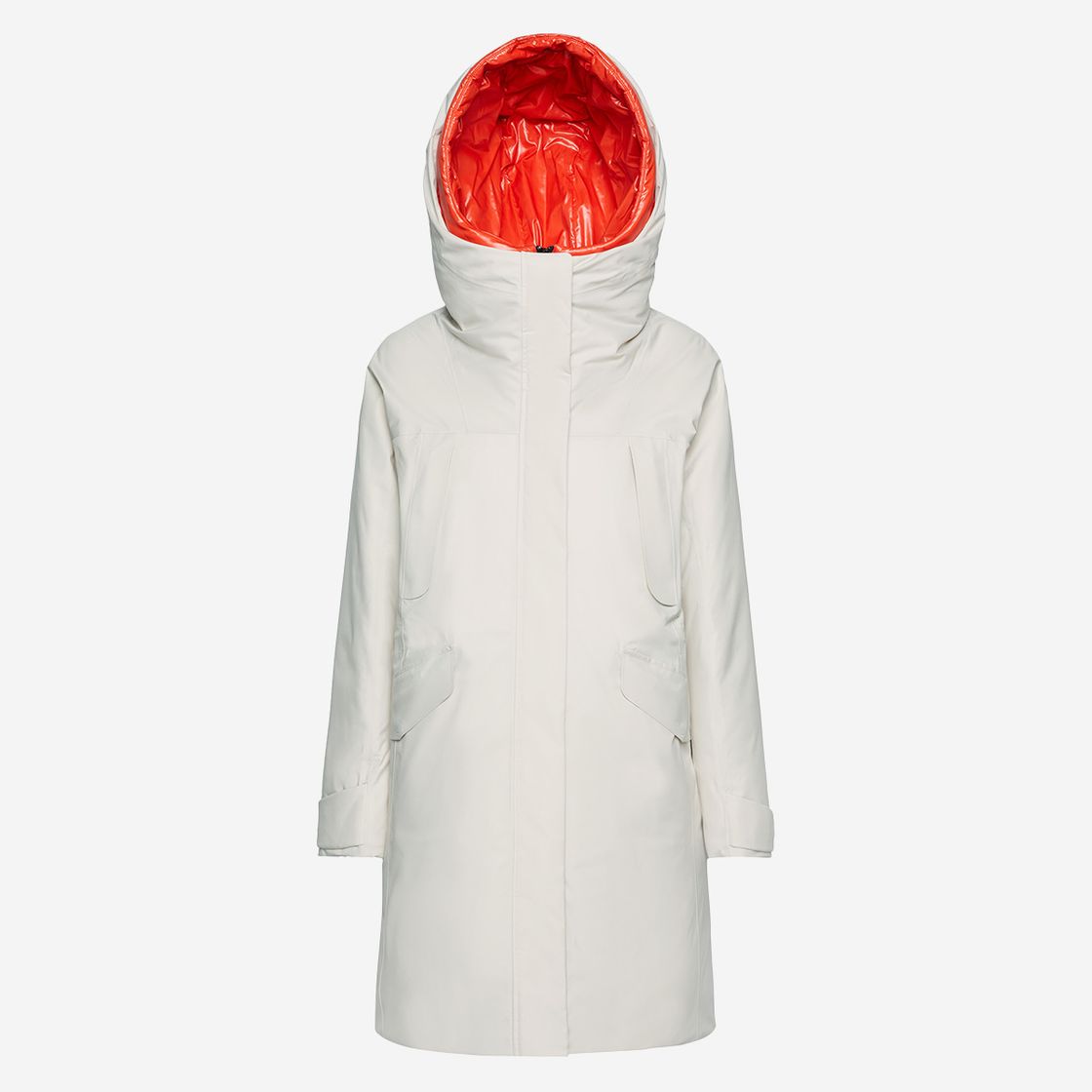 Geox GENDRY LONG PARKA - Weiß - Frontansicht