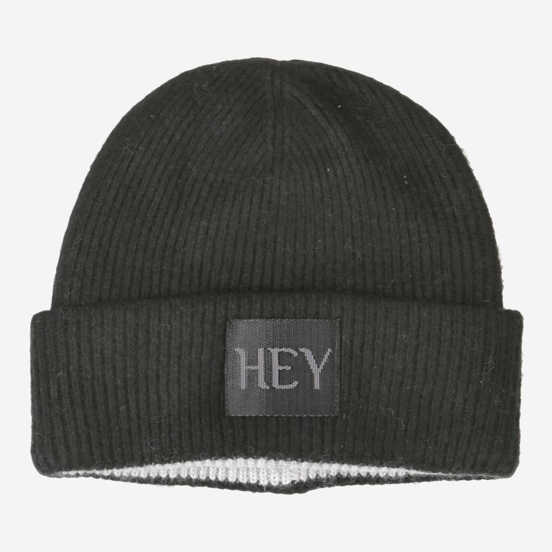 Hey Marley COZY BEANIE - Schwarz / Grau - Seitenansicht