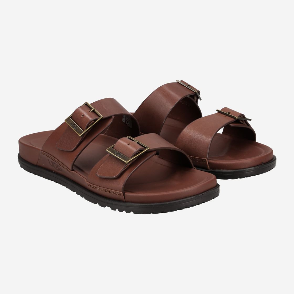 UGG australia WAINSCOTT BUCKLE SLIDE - Braun - Seitenansicht