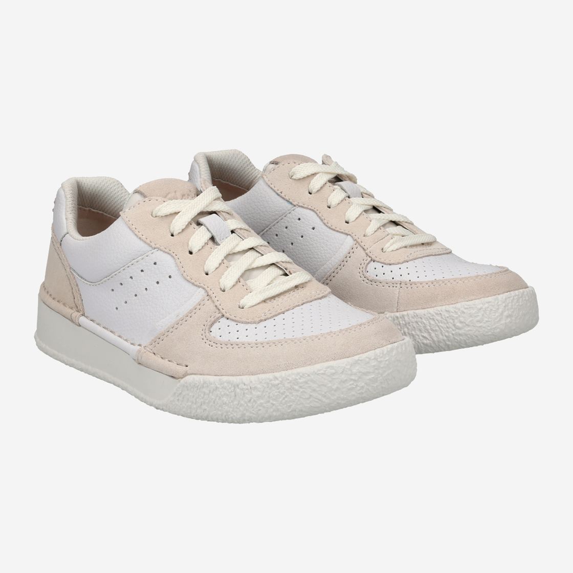 Clarks CraftCup Court - Beige kombiniert - Seitenansicht