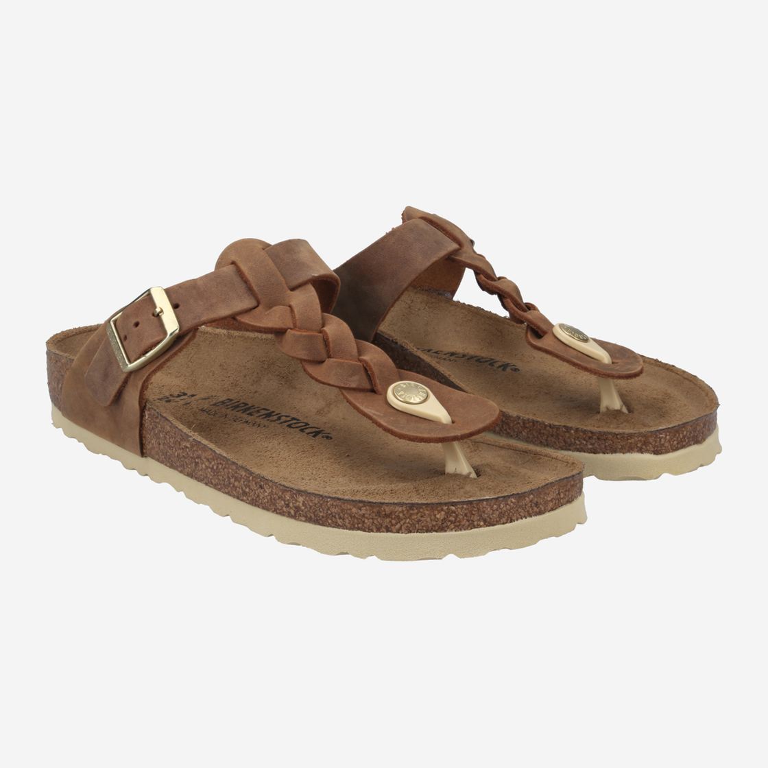 birkenstock GIZEH OILED LEATHER - Braun - Seitenansicht