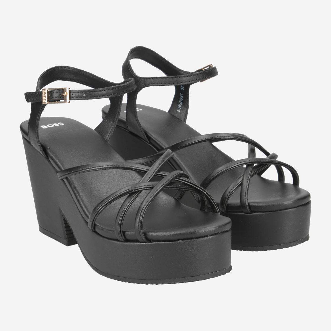 Boss CATE WEDGE SANDAL - Schwarz - Seitenansicht