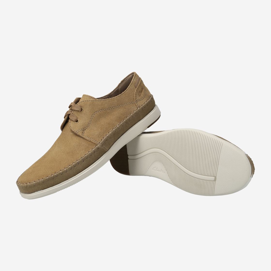 Clarks Bratton Lo - Beige - Draufsicht