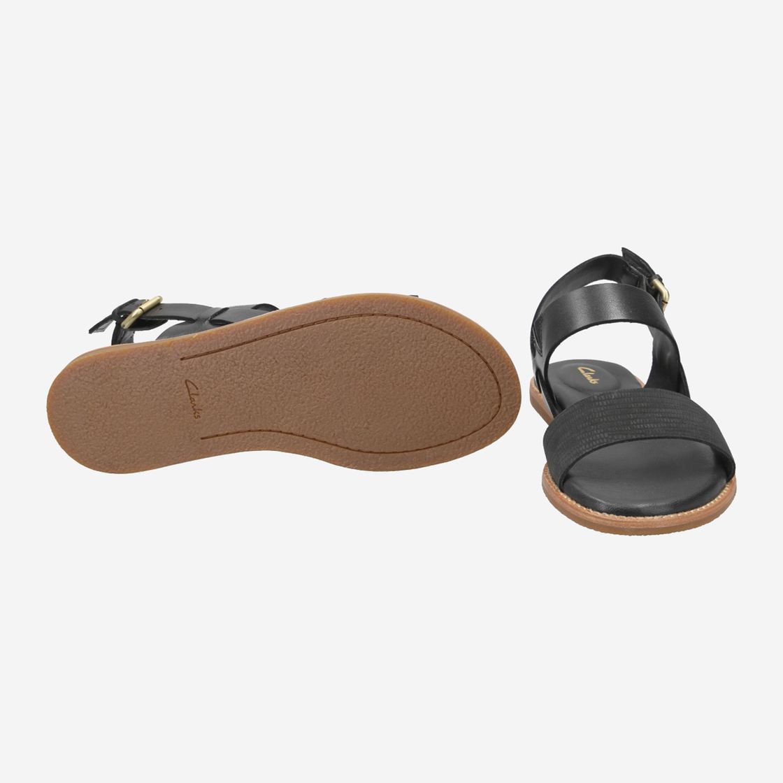 Clarks Karsea Strap - Schwarz - Draufsicht