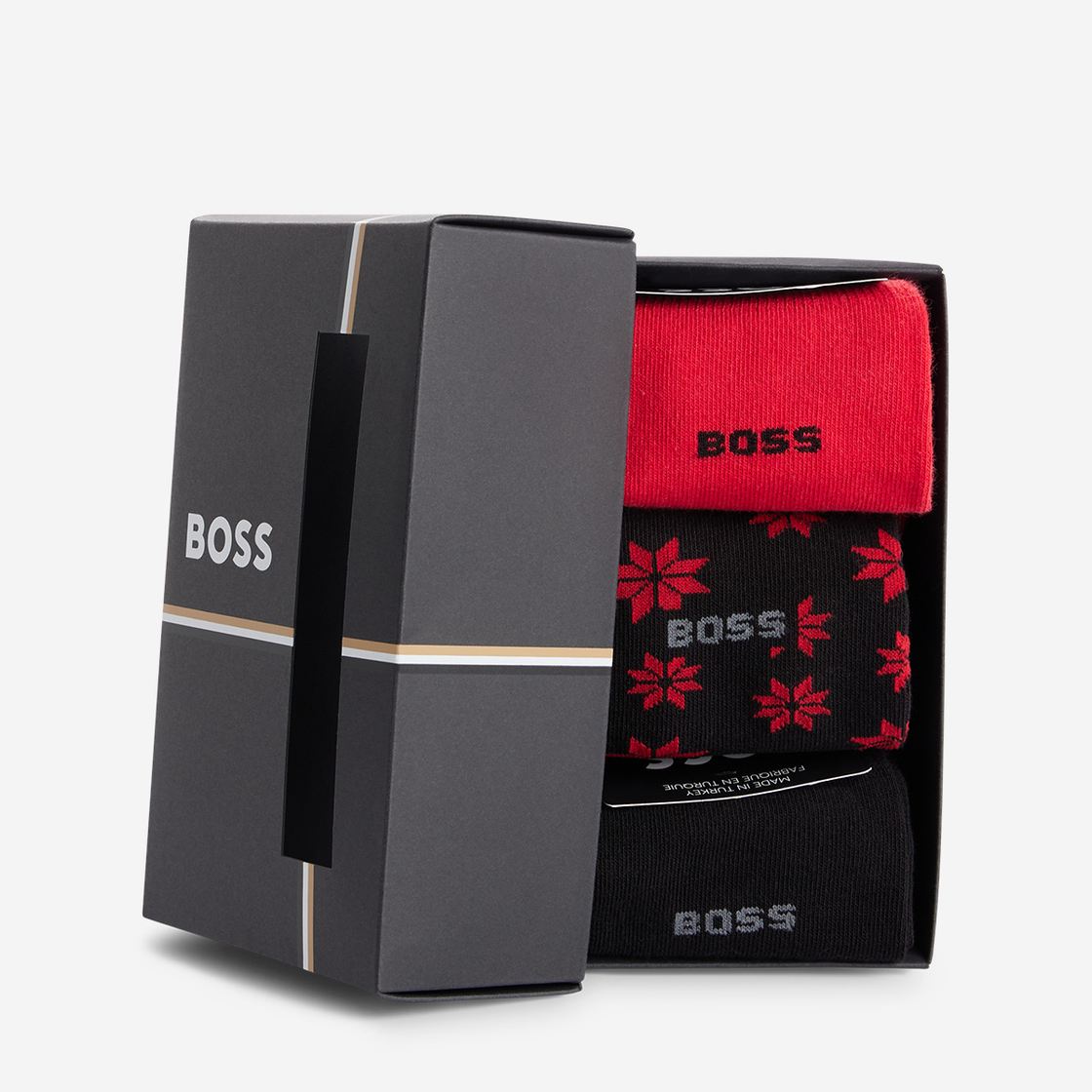 Boss 3P GIFTSET WINTER CC - Schwarz, kombiniert - Draufsicht