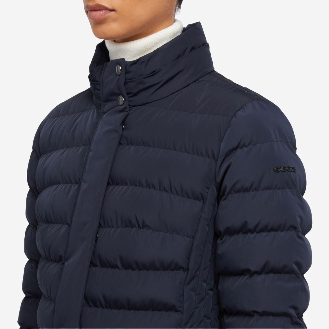 Geox ANEKO LONG JACKET - Blau - Draufsicht