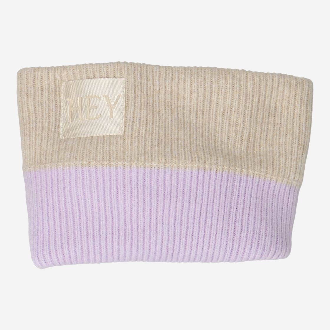 Hey Marley COZY BEANIE - Beige / Lila - Sohle