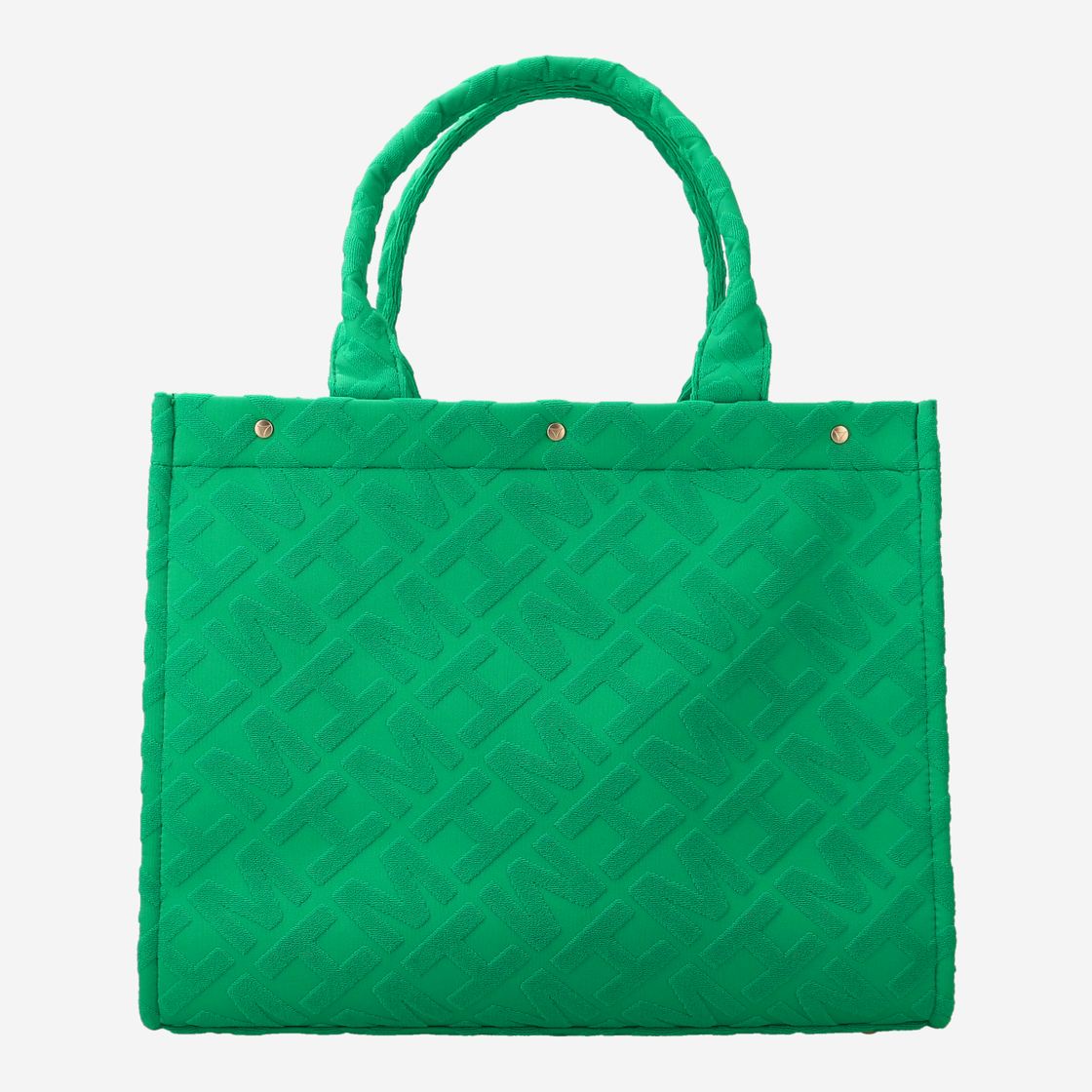 Hey Marley TERRY PATTERN TOTE BAG - Grün - Frontansicht