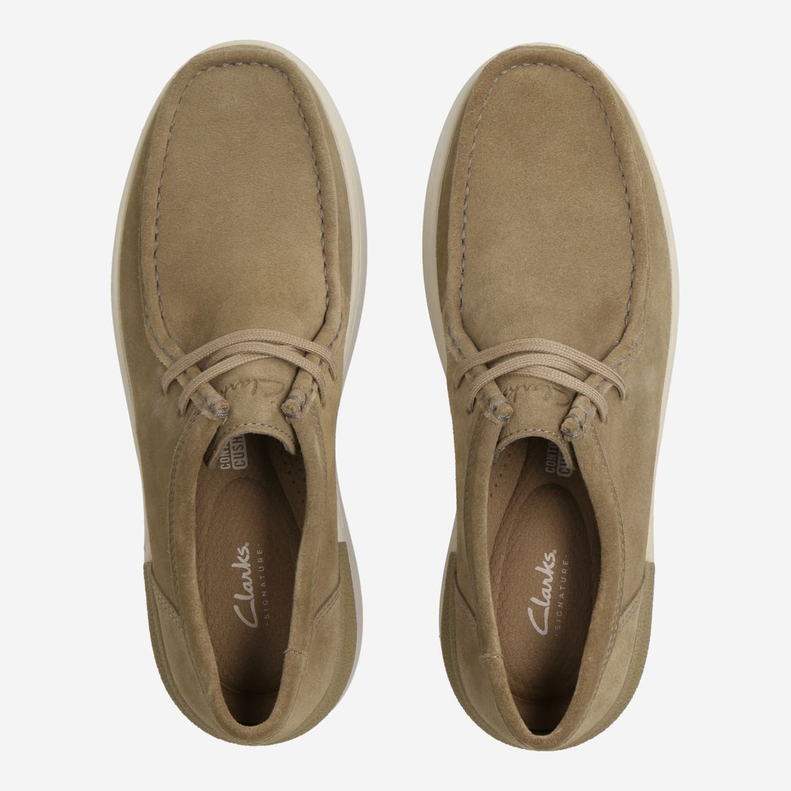 Clarks Courtlite Seam - Oliv/ Kaki / Beige - Sohle