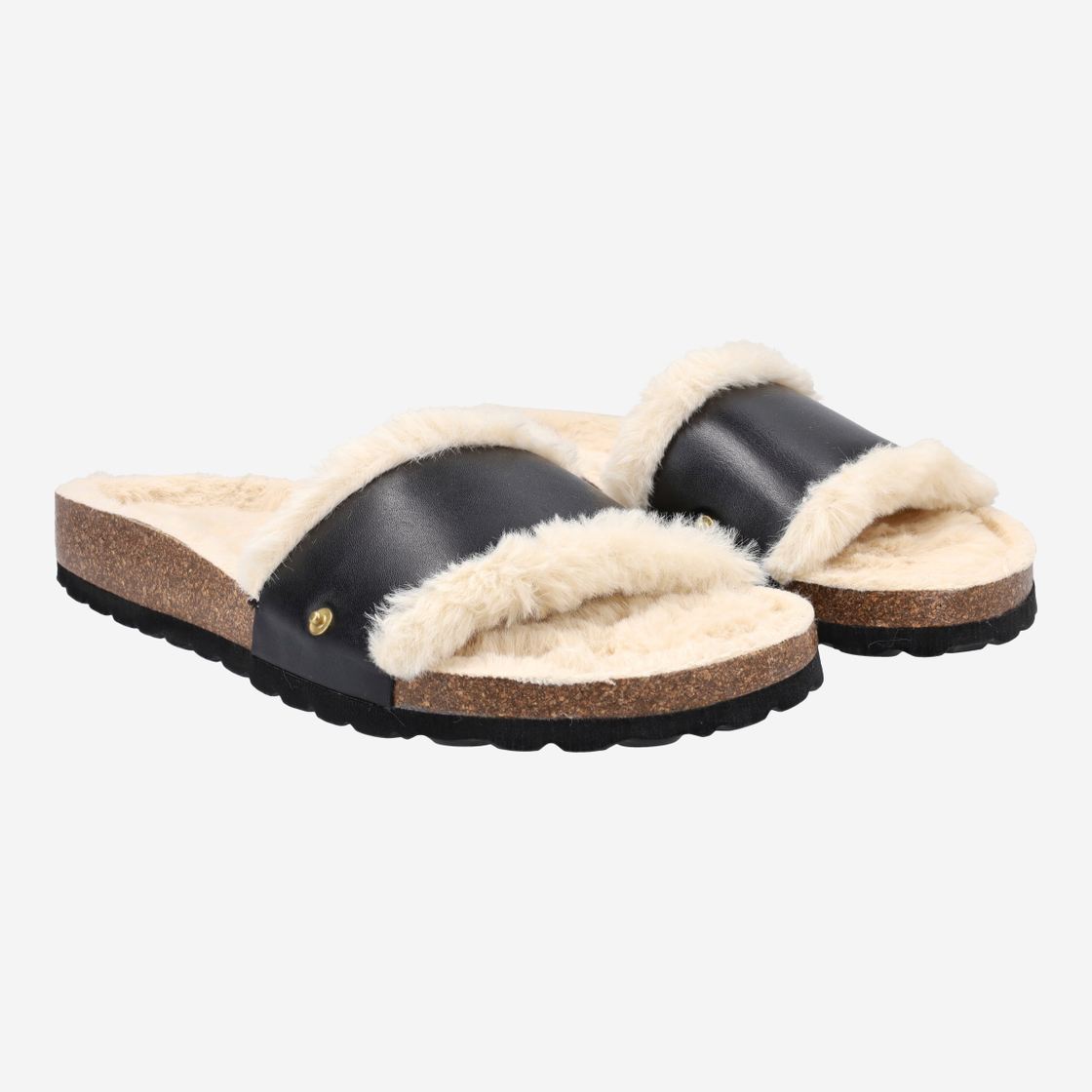 Hey Marley CASUAL CORK FUR - Schwarz