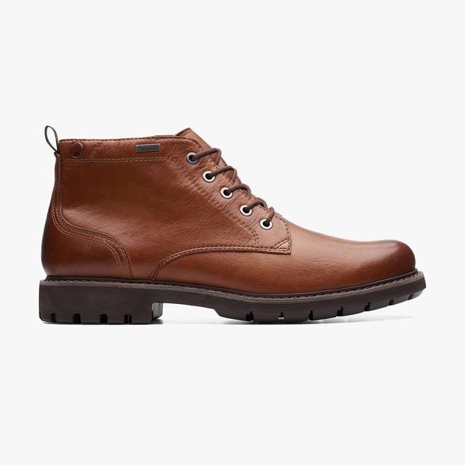 Clarks Batcombe Mix GTX - Braun - Rückansicht