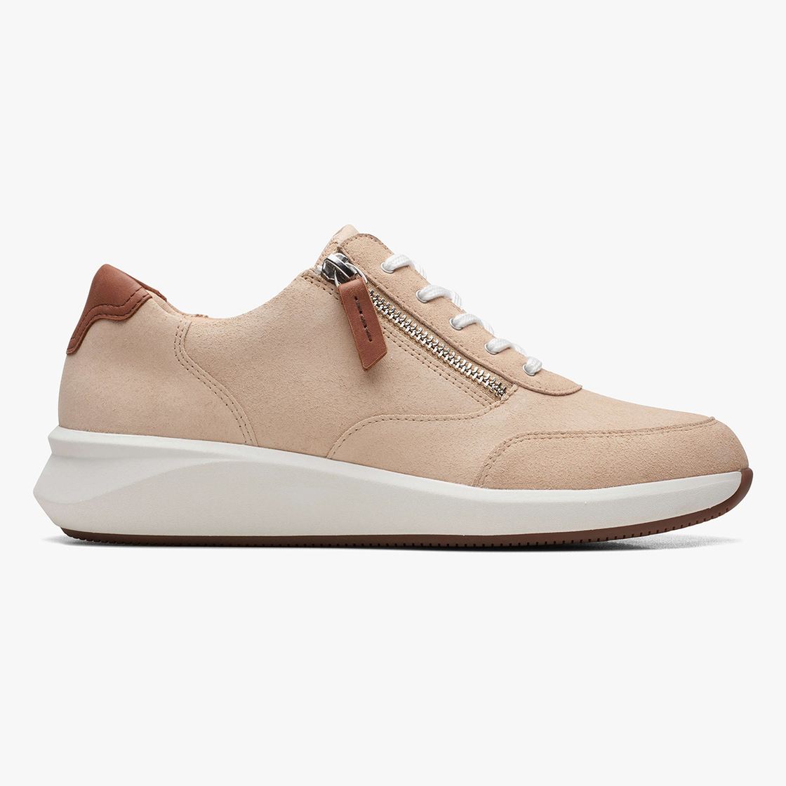 Clarks Un Rio Zip Light - Beige - Rückansicht