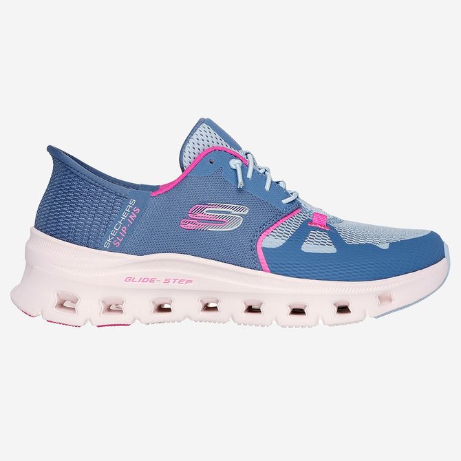 Skechers GLIDE STEP - Blau - Rückansicht