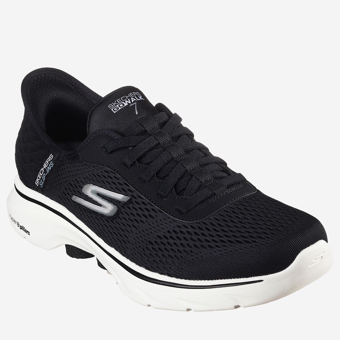 Skechers GO WALK 7 - Schwarz - Frontansicht