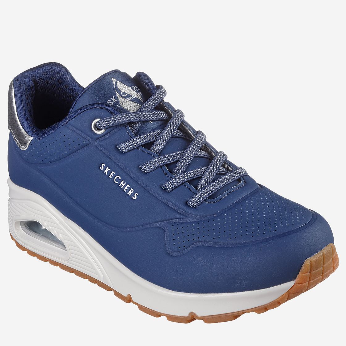 Skechers UNO - Blau / Silber - Frontansicht