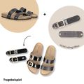 Hey Marley CASUAL CORK - Schwarz - Frontansicht