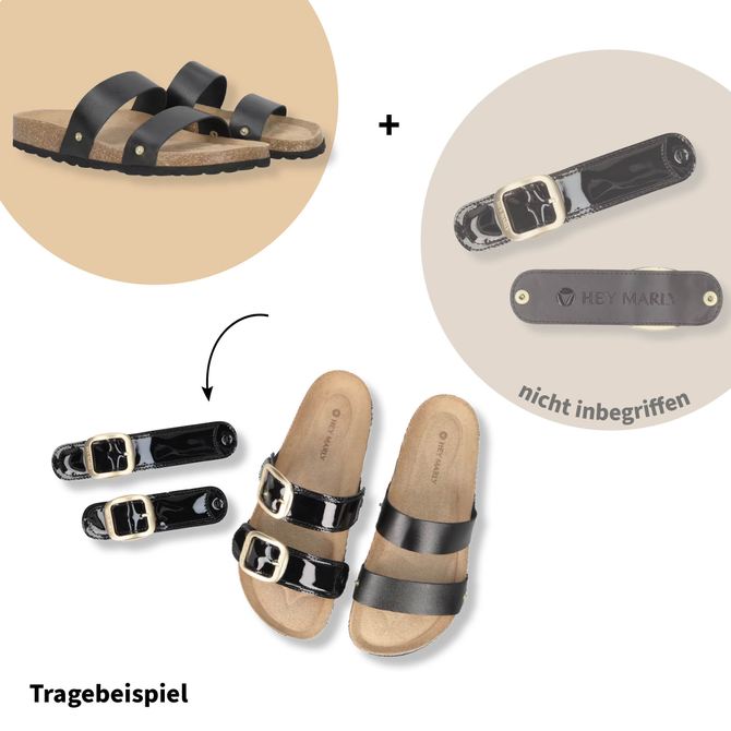 Hey Marley CASUAL CORK - Schwarz - Frontansicht
