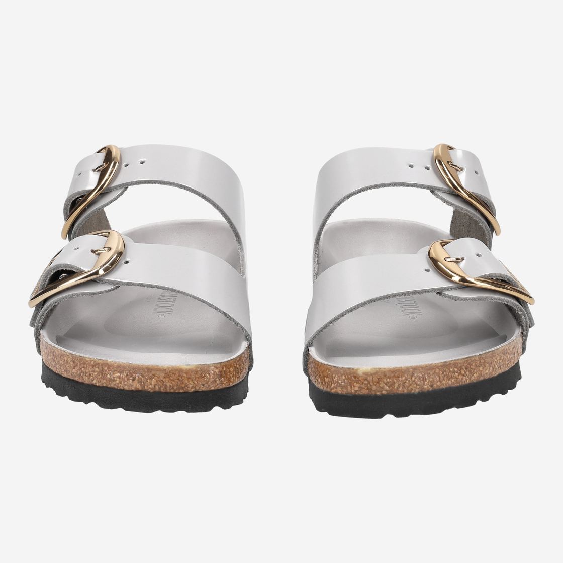 birkenstock ARIZONA BIG BUCKLENATURAL LEAT - Grau - Frontansicht