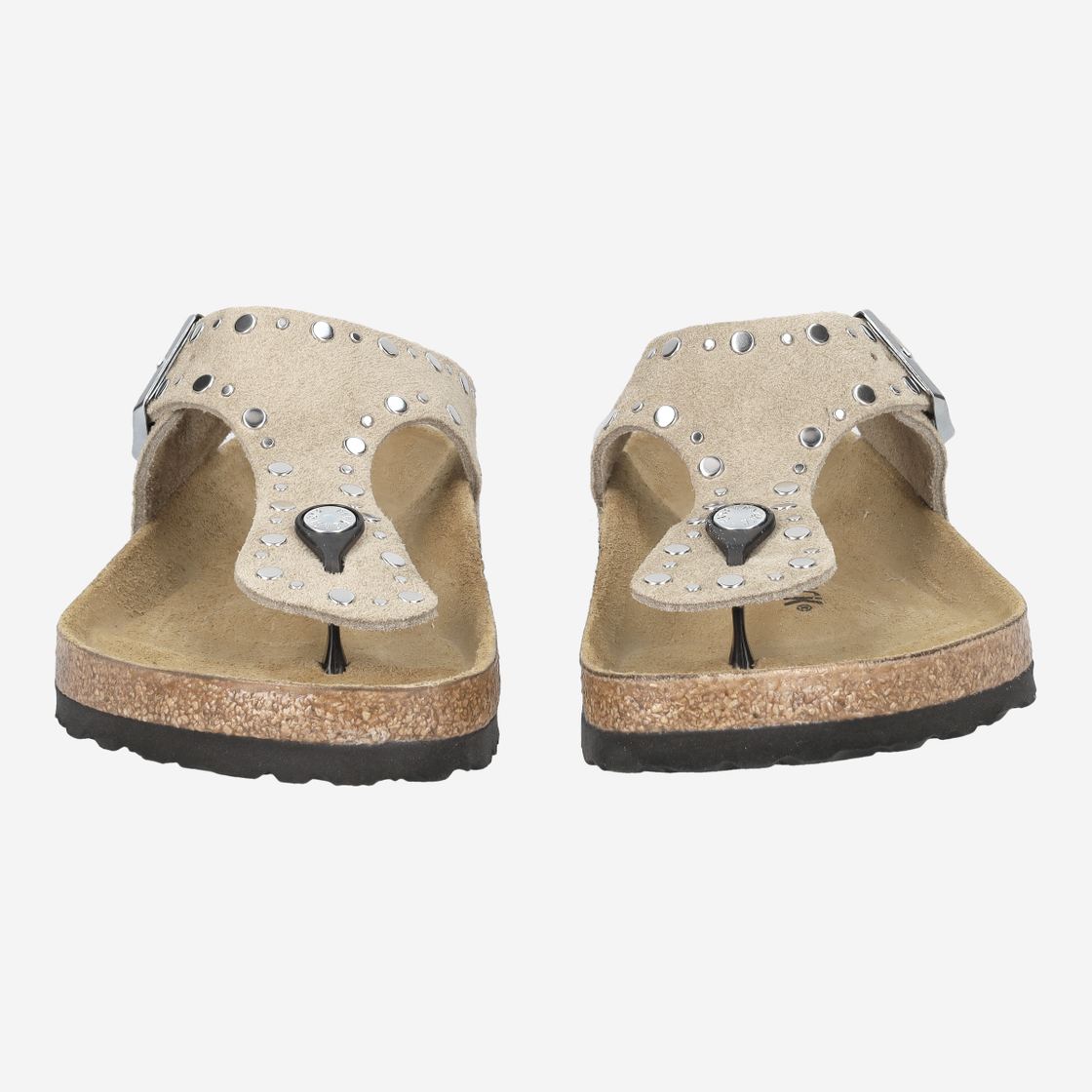 birkenstock GIZEH RIVET BORDER - Beige - Frontansicht