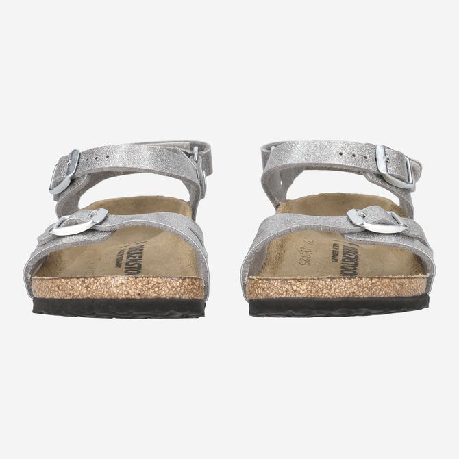 birkenstock RIO KIDS BIRKO-FLOR - Silber - Frontansicht