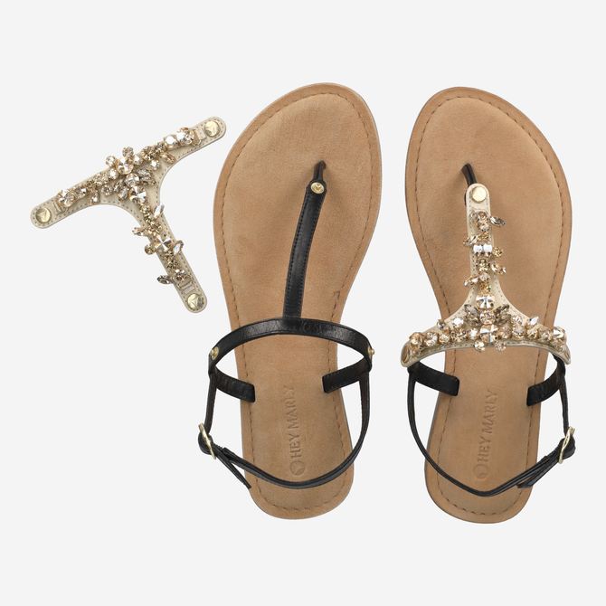 Hey Marley BASE SANDAL - Schwarz - Seitenansicht