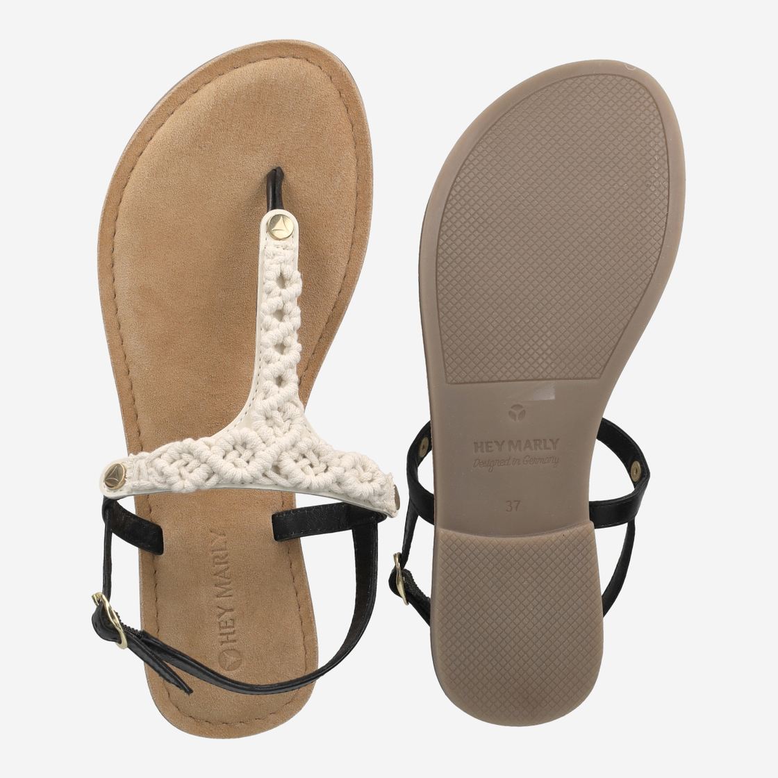 Hey Marley BASE SANDAL - Schwarz - Draufsicht