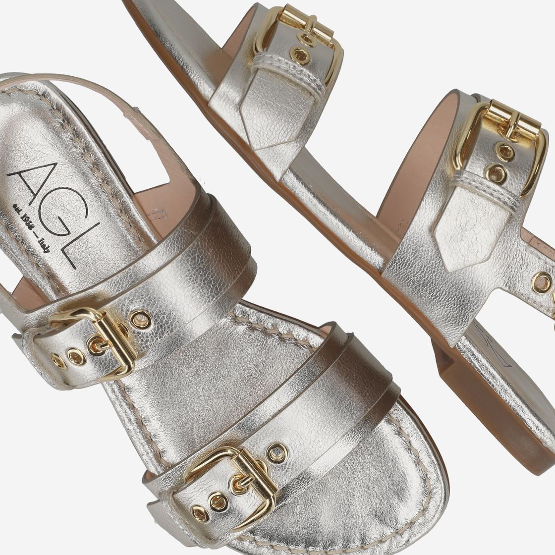 Attilio Giusti SUMMER MULTI BUCKLES - Beige, metallik - Sonderbild