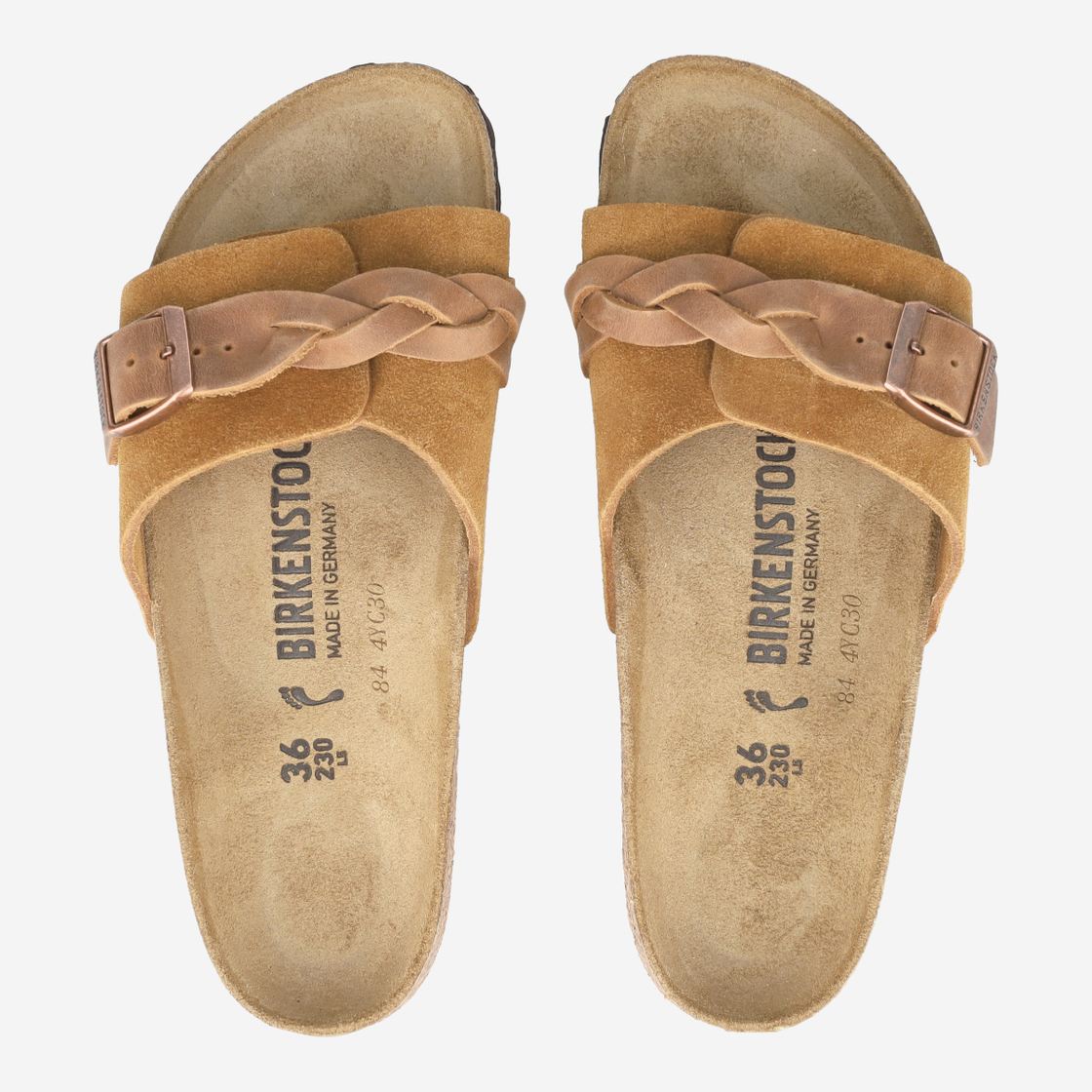 birkenstock OITA BRAIDED SUEDE - Braun - Sohle