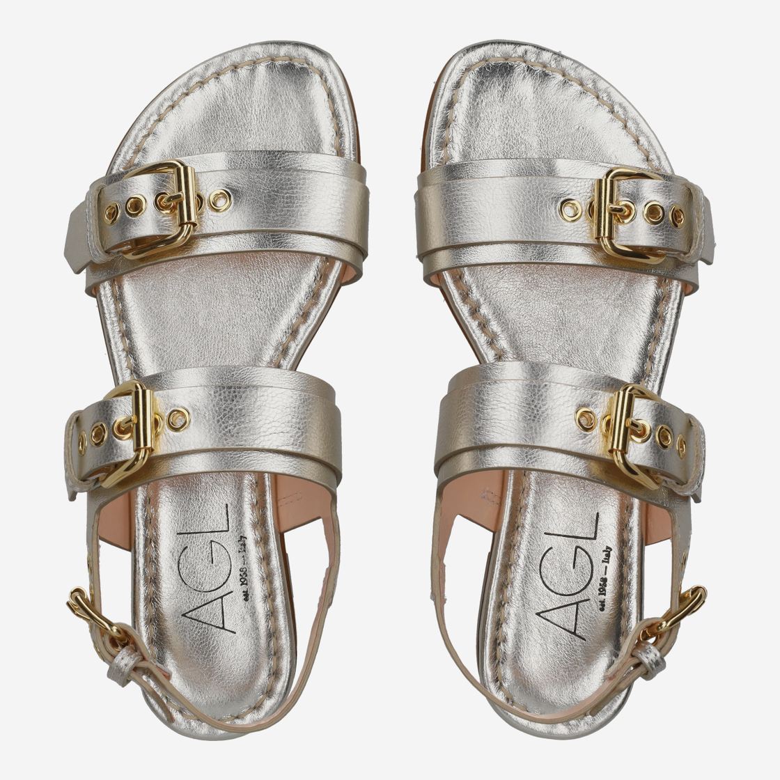 Attilio Giusti SUMMER MULTI BUCKLES - Beige, metallik - Sohle