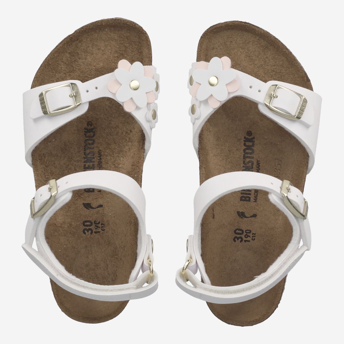 birkenstock RIO PLAIN FLOWERS - Weiß - Sohle