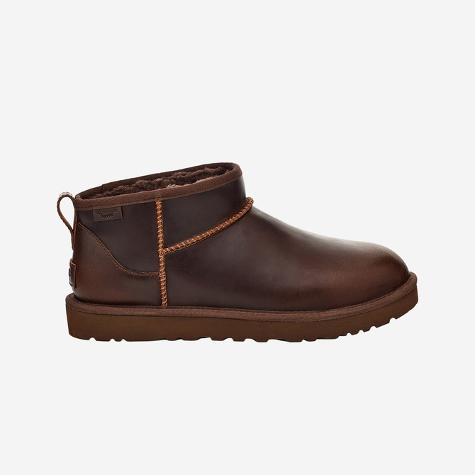 UGG australia CLASSIC ULTRA MINI LTHR REGEN - Braun - Rückansicht