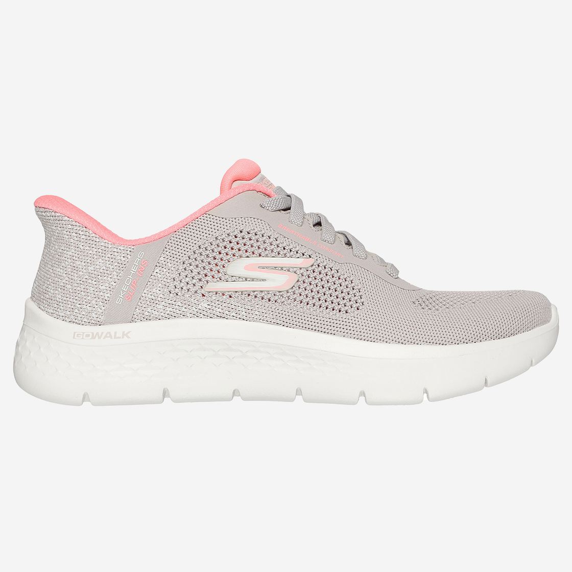 Skechers GO WALK FLEX - Grau/Pink - Rückansicht