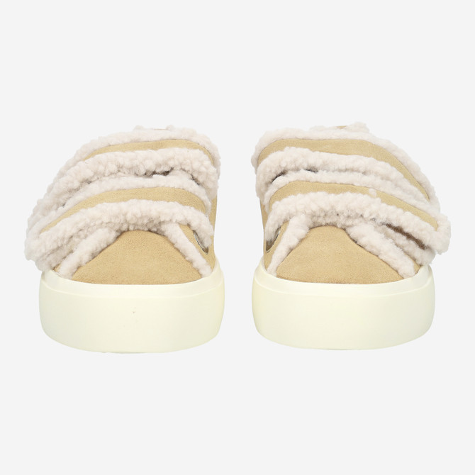 INUIKII SHEARLING LOW VELCRO - Braun - Frontansicht