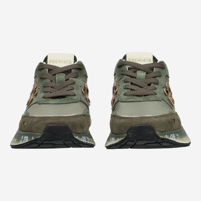 Premiata LAURYN - Grün / Leo-Look - Frontansicht