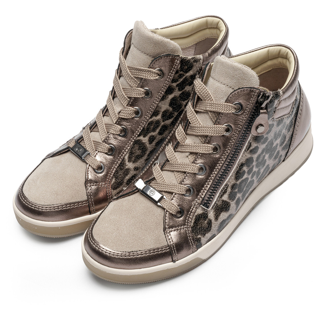 Ara ROM-ST-HIGH SOFT - Beige / Leo-Look - Frontansicht