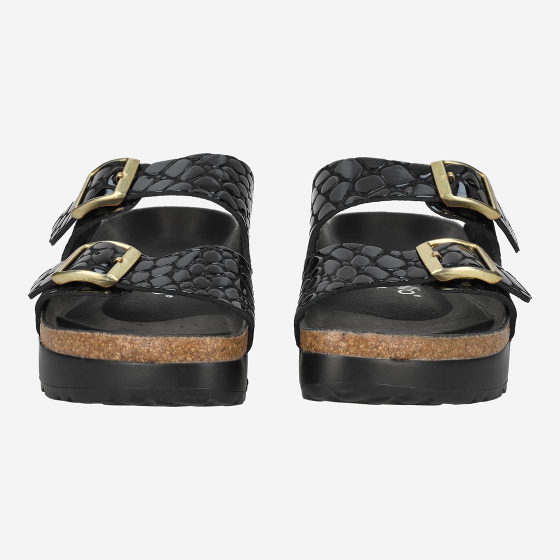 birkenstock ARIZONA PAP FLEXPLATFORM - Schwarz - Frontansicht
