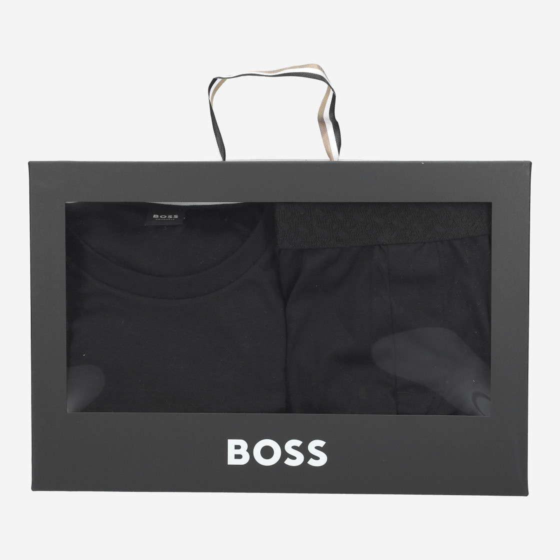 Boss Xmas Long Set - Schwarz - Frontansicht