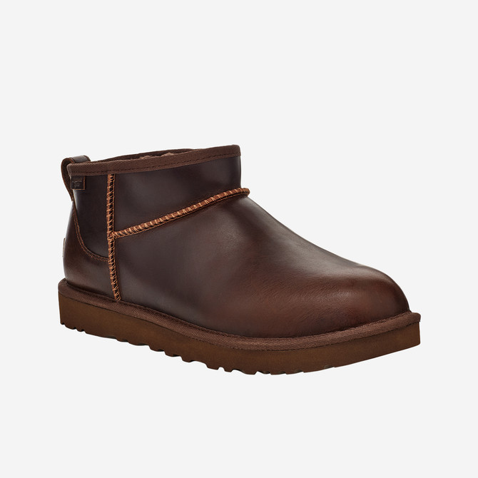 UGG australia CLASSIC ULTRA MINI LTHR REGEN - Braun - Seitenansicht