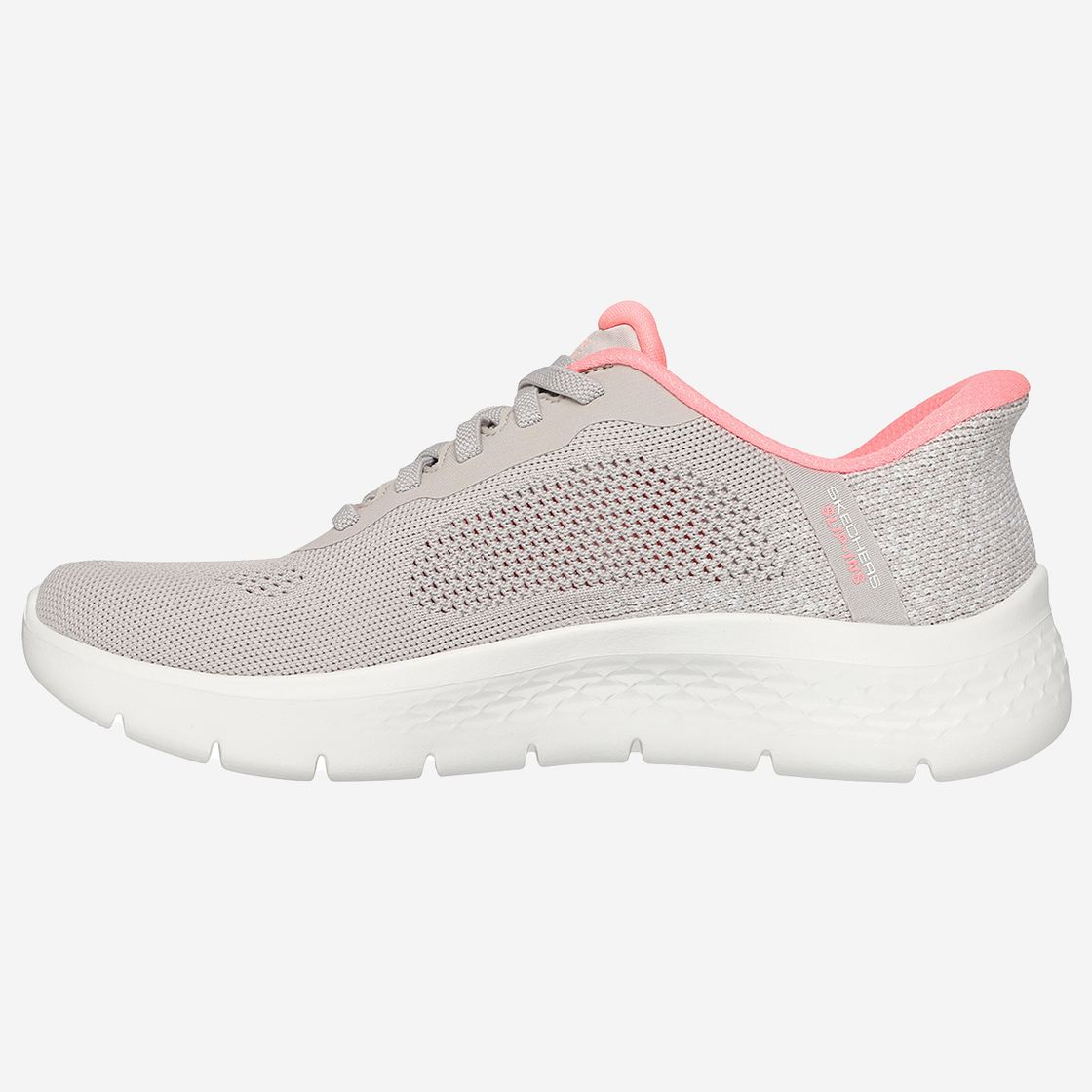 Skechers GO WALK FLEX - Grau/Pink - Seitenansicht
