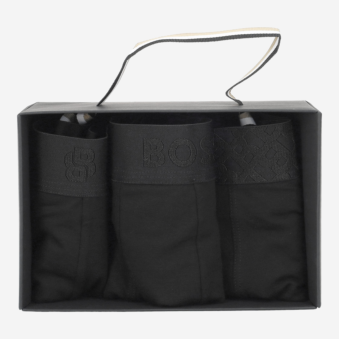 Boss Trunk 3P Logo Trio G - Schwarz - Draufsicht