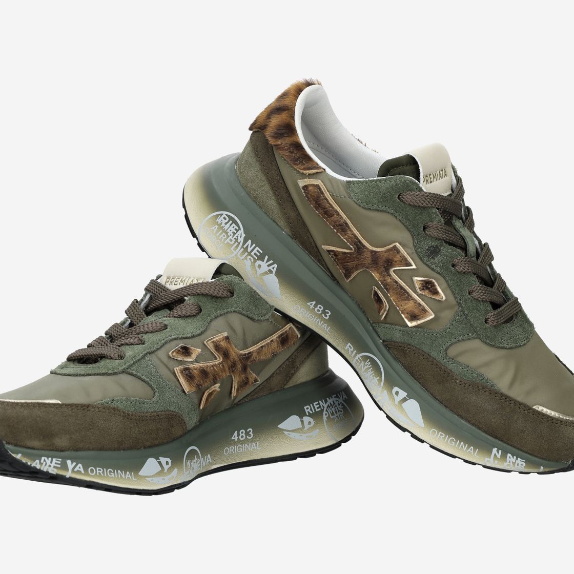 Premiata LAURYN - Grün / Leo-Look - Sonderbild