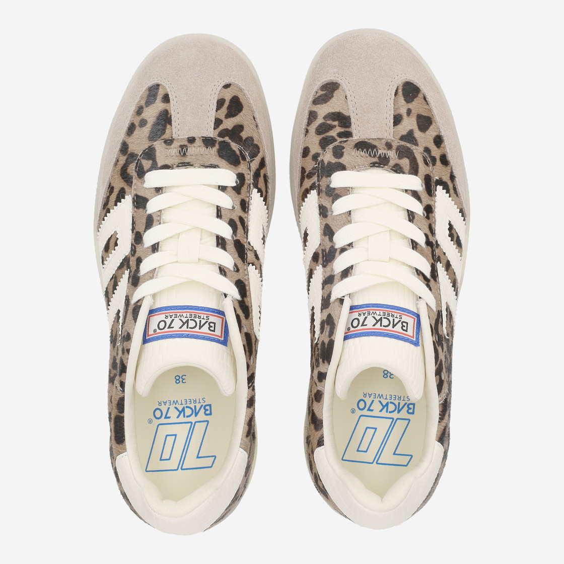 BACK 70 BOSTON - Beige, Leo-Look - Sohle