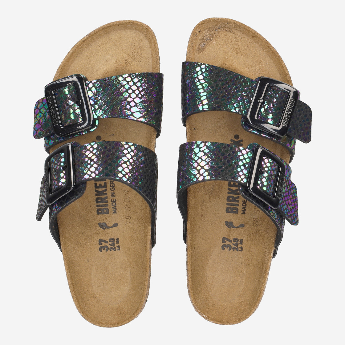birkenstock SYDNEY CUSHION BUCKLE - Schwarz, kombiniert - Sohle