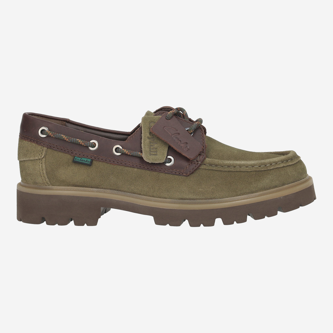 Clarks Cleyhill Boat - Grün - Rückansicht