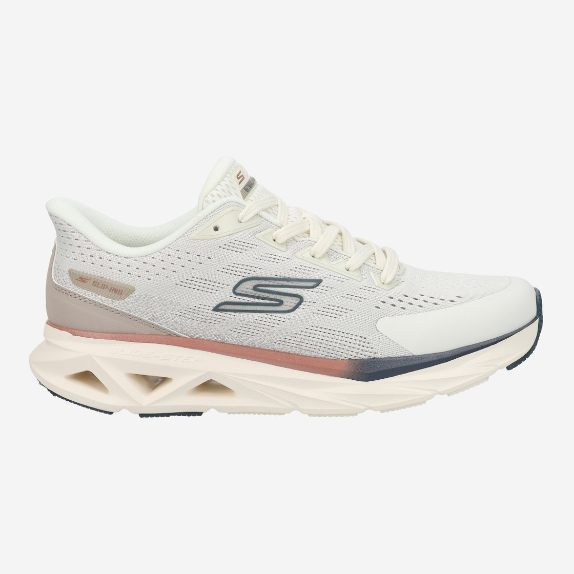 Skechers GLIDE STEP - Weiß - Rückansicht