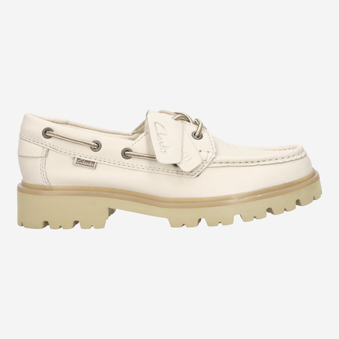 Clarks Cleyhill Boat - Beige - Rückansicht