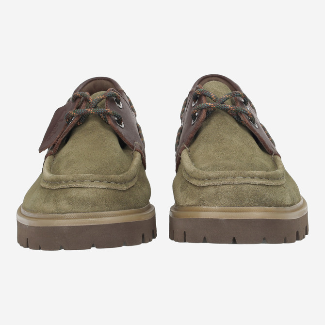 Clarks Cleyhill Boat - Grün - Frontansicht